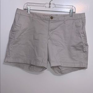 Old Navy Khaki Shorts with Tortoise Button